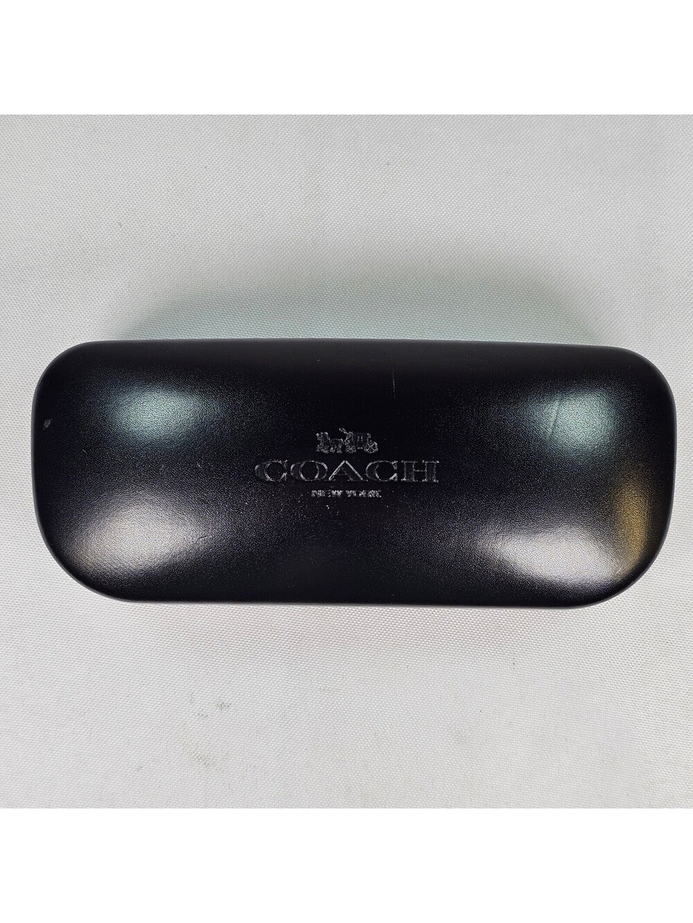 Coach New York Black Hard Clamshell Sunglasses Eyeglasses Case Horse & Carriage
